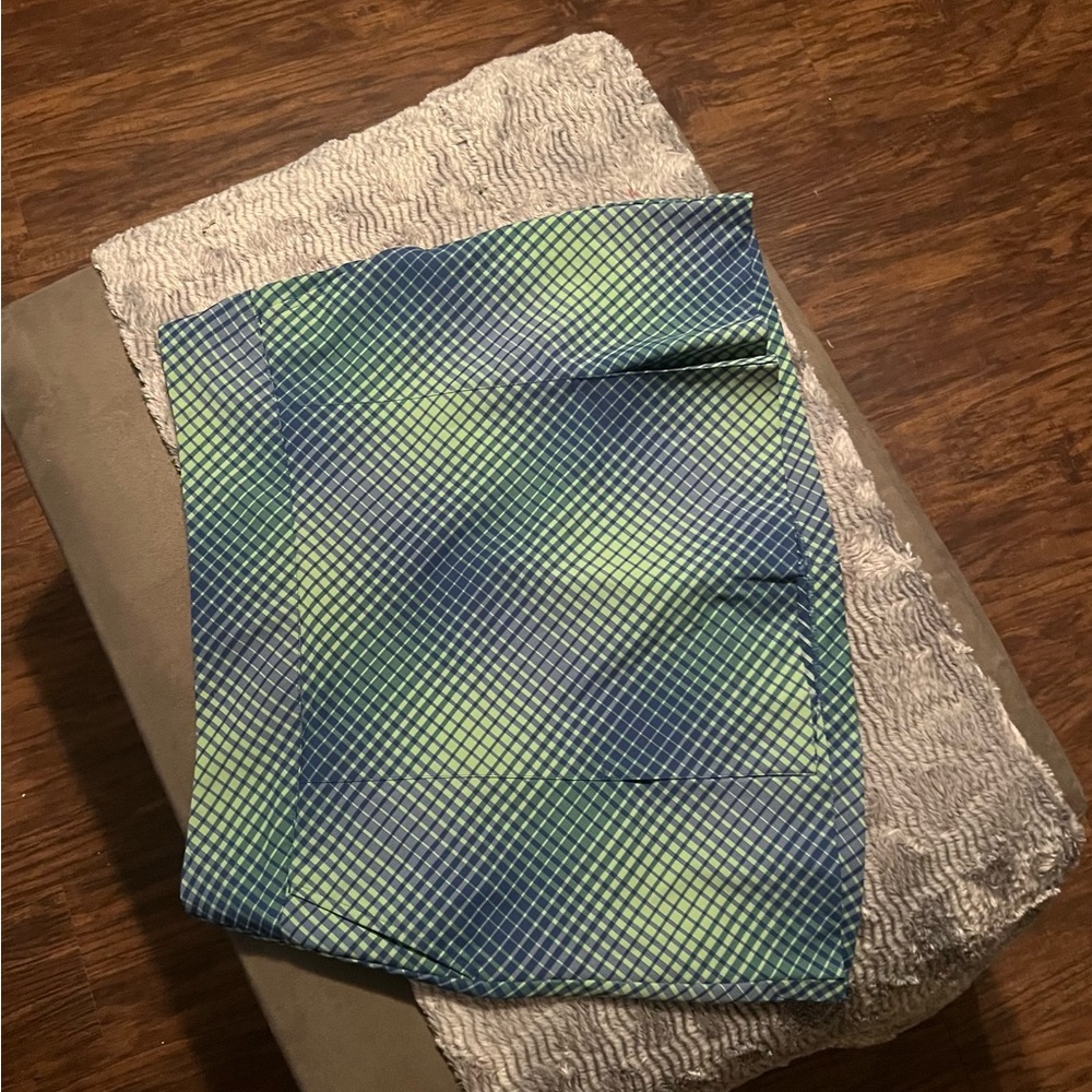 Nike Dri Fit Golf Skort Skirt Size 12 Kaleidoscope Blue Green Tennis /Pickleball